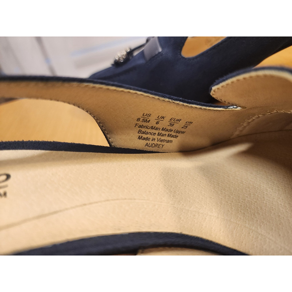 LifeStride Casual Penny Loafer Moccasins Sling Back Shoes Sz 8.5 M Navy Blue - Picture 9 of 12